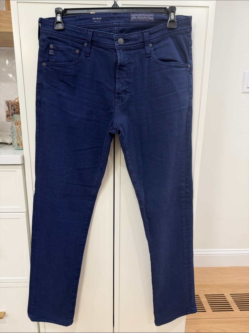 Mens AG Adriano Goldschmied The Tellis Pants- Rich Blue-Modern Slim-Size 34 R